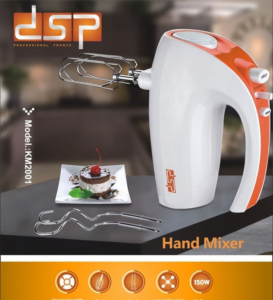 SBATTITORE ELETTRICO 5 VELOCITà CON ACCESSORI IN ACCIAIO INOX 150W BIANCO - 8