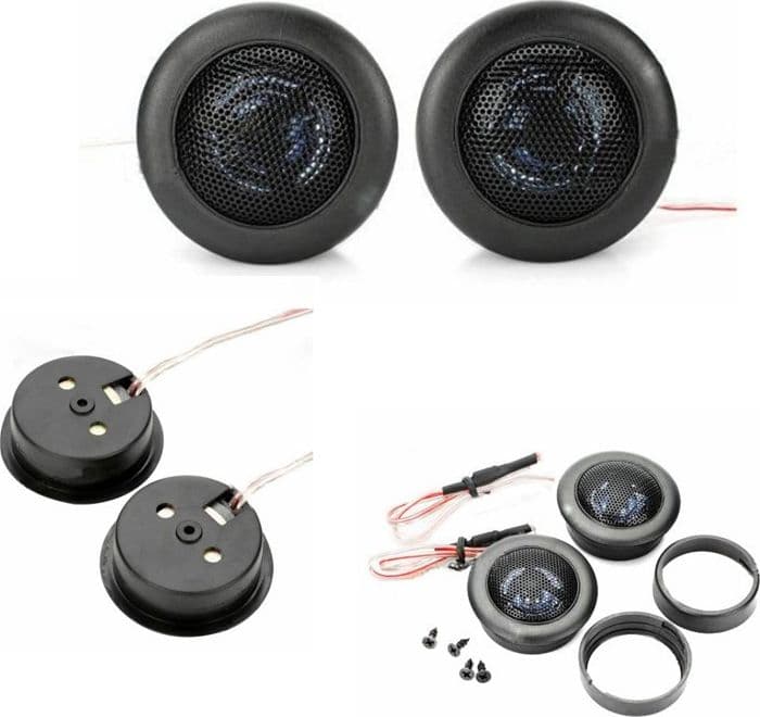 KIT COPPIA CASSE AUTO 25MM 200W CASSE TWEETER ALTOPARLANTI SPEAKER T120 - 4