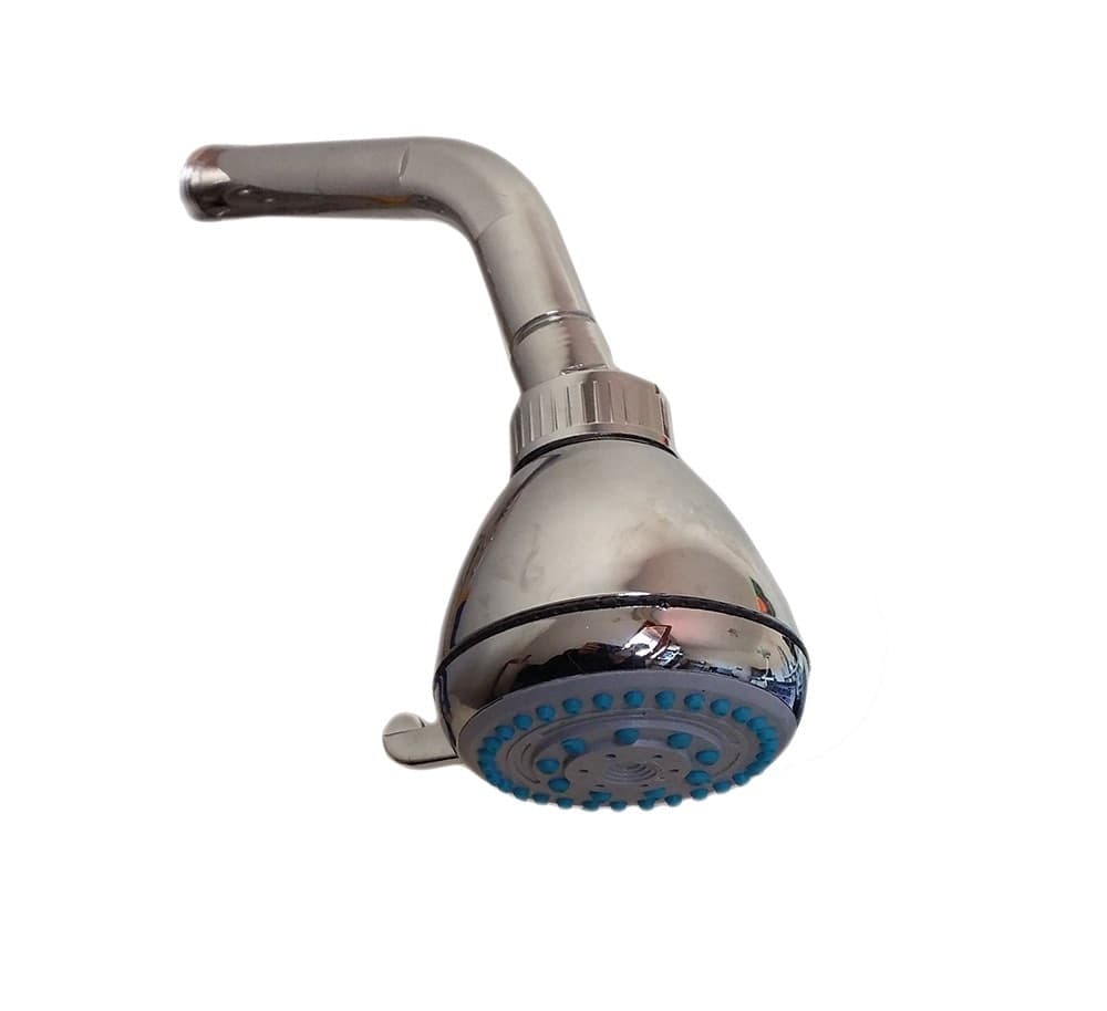 SOFFIONE DOCCIA A MURO DOCCETTA FISSA EFFETTO PIOGGIA 3 GETTI BRACCIO 15CM - 3