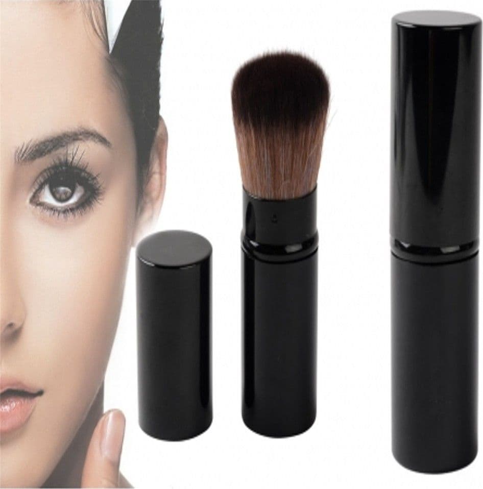 PENNELLO FARD ACCIAIO RICHIUDIBILE RETRAIBILE MORBIDO TRUCCO MAKEUP CIPRIA BLUSH