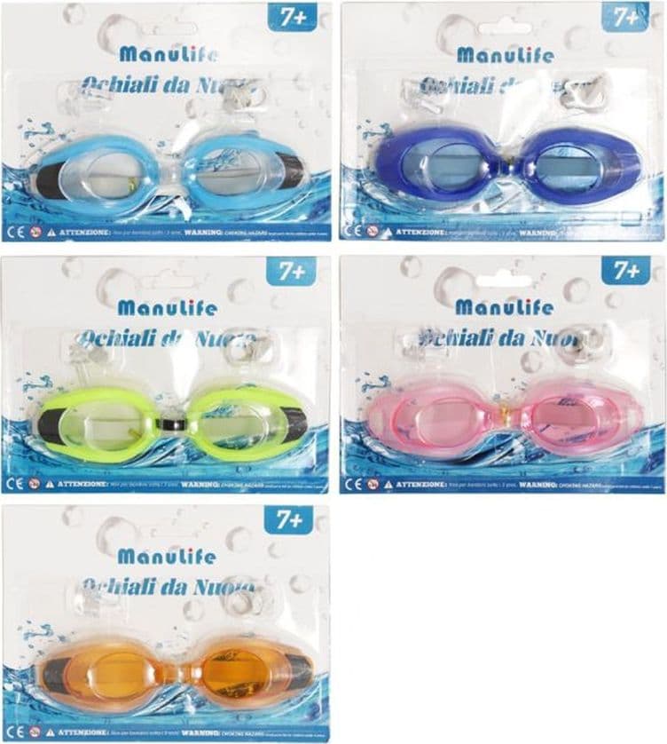 OCCHIALINI NUOTO PISCINA MARE SPORT REGOLABILI TAPPI NASO ORECCHIE ANTIAPPANNAMENTO 605421 - 4
