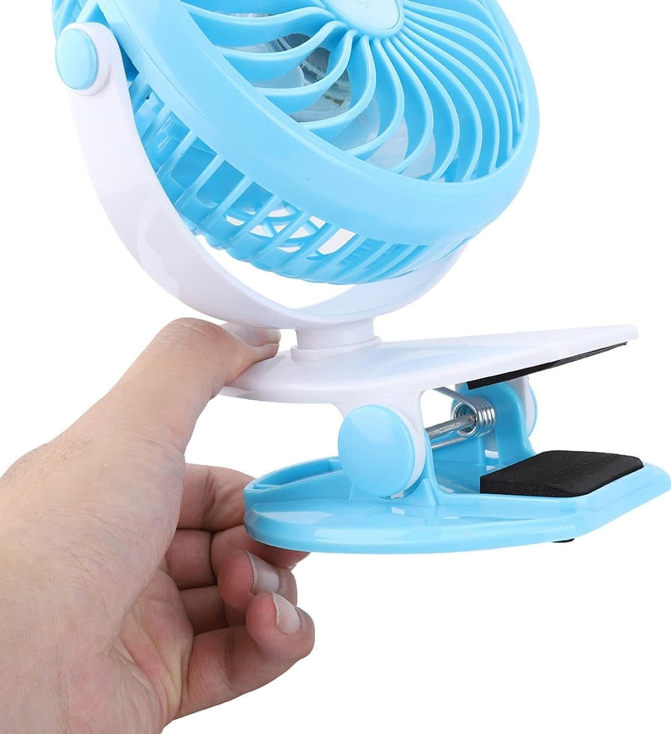 VENTILATORE ORIENTABILE A 4 PALE STAND CON PINZA A CLIP ROTAZIONE A 360 GRADI - 11