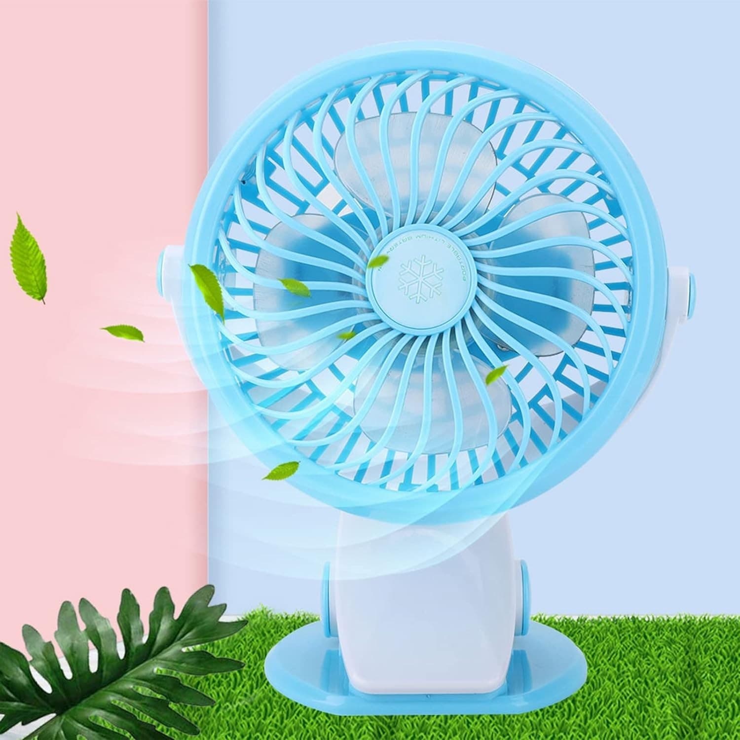 VENTILATORE ORIENTABILE A 4 PALE STAND CON PINZA A CLIP ROTAZIONE A 360 GRADI - 12