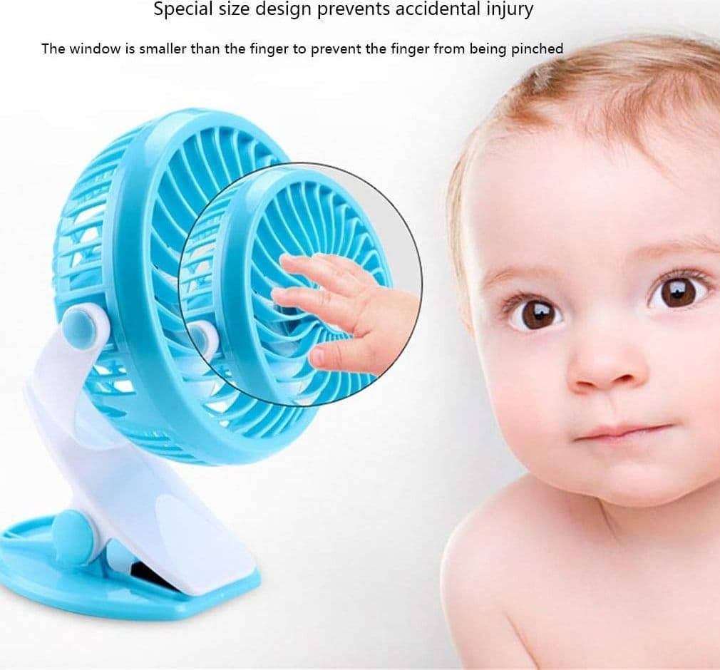VENTILATORE ORIENTABILE A 4 PALE STAND CON PINZA A CLIP ROTAZIONE A 360 GRADI - 8