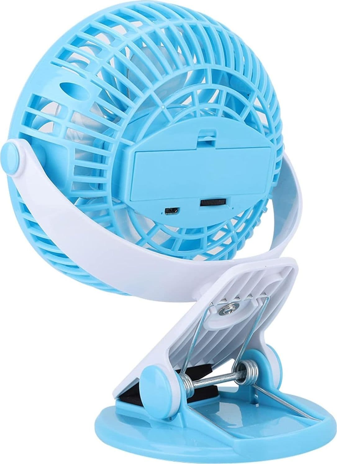 VENTILATORE ORIENTABILE A 4 PALE STAND CON PINZA A CLIP ROTAZIONE A 360 GRADI - 10