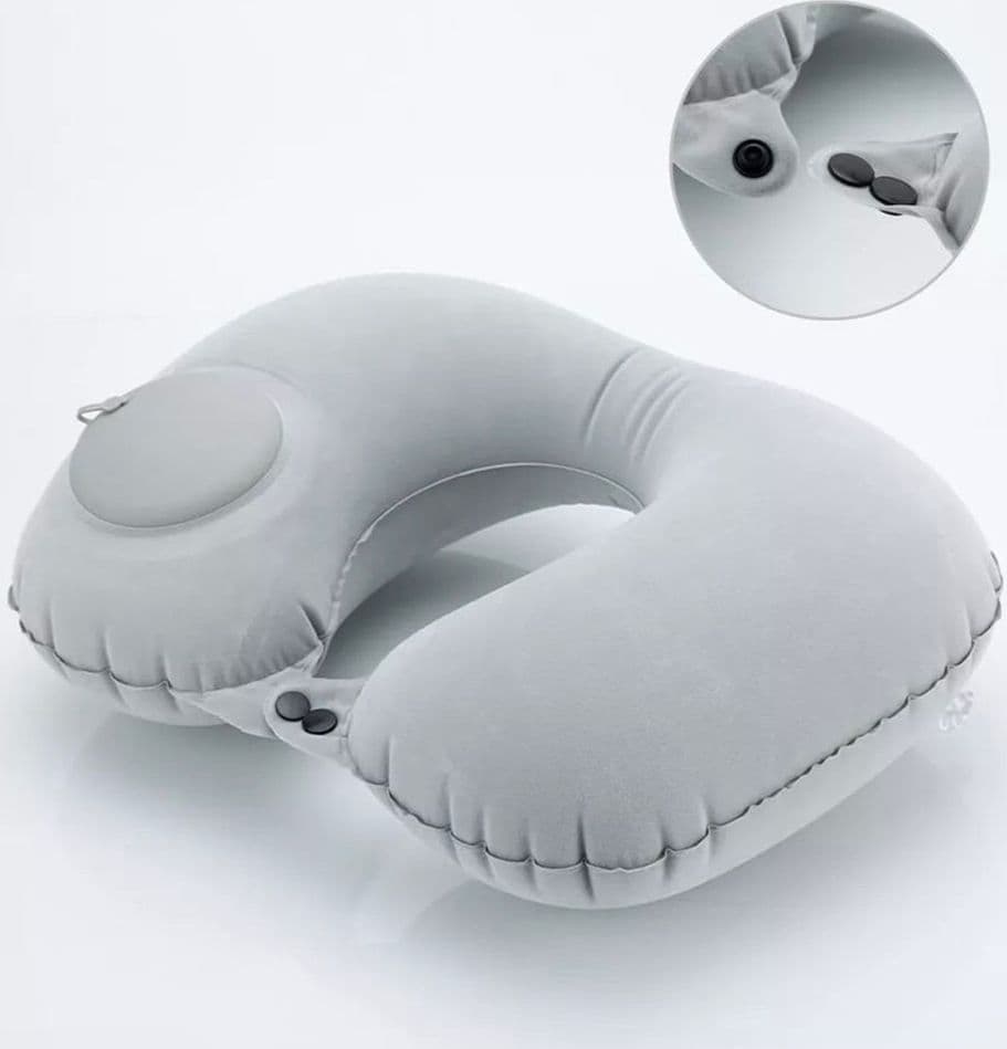 CUSCINO VIAGGIO COLLO COLLARE POGGIATESTA CERVICALE CON POMPA GONFIAGGIO - 8