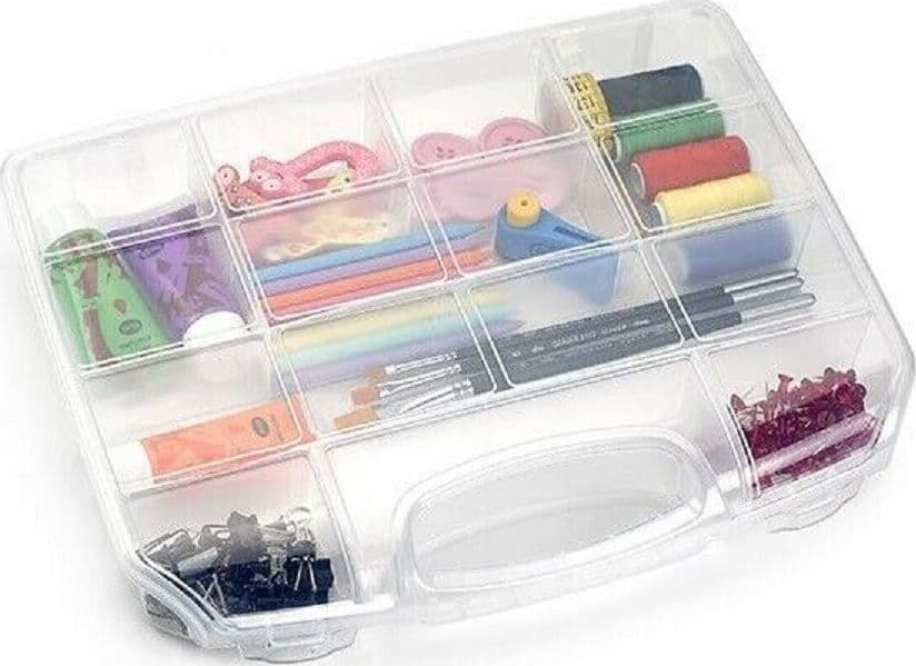 VALIGETTA NEPTUNO KIT ACCESSORI PER CUCITO PITTURA SCUOLA HOBBY SCOMPARTI 12056 - 2