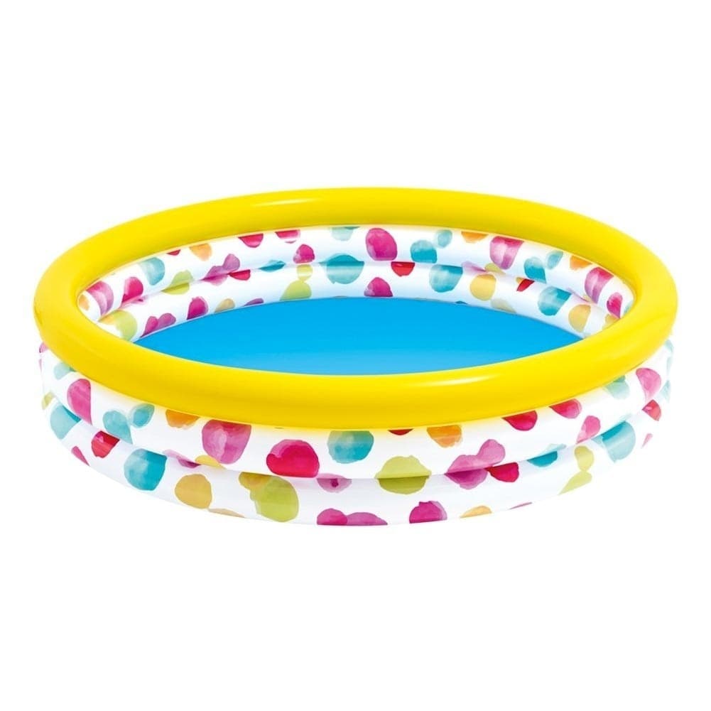 PISCINA GONFIABILE PER BAMBINI 3 ANELLI 147 X 33 CM GIARDINO TERRAZZO 330 LT - 4