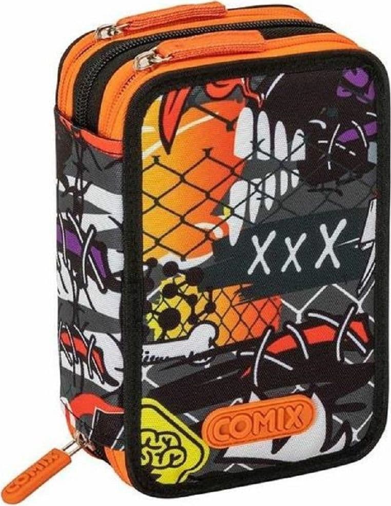 ASTUCCIO COMPLETO CORREDO 3 ZIP COMIX BRIGHT ZOMBIE BOY PORTA PASTELLI SCUOLA