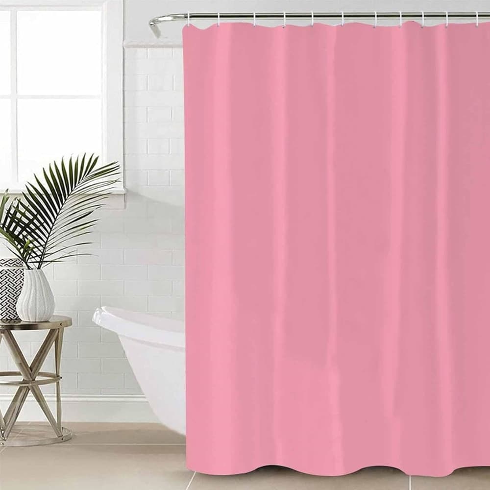TENDA PER DOCCIA VASCA DA BAGNO IMPERMEABILE PEVA 12 GANCI ROSA 180X200CM 52145 - 3