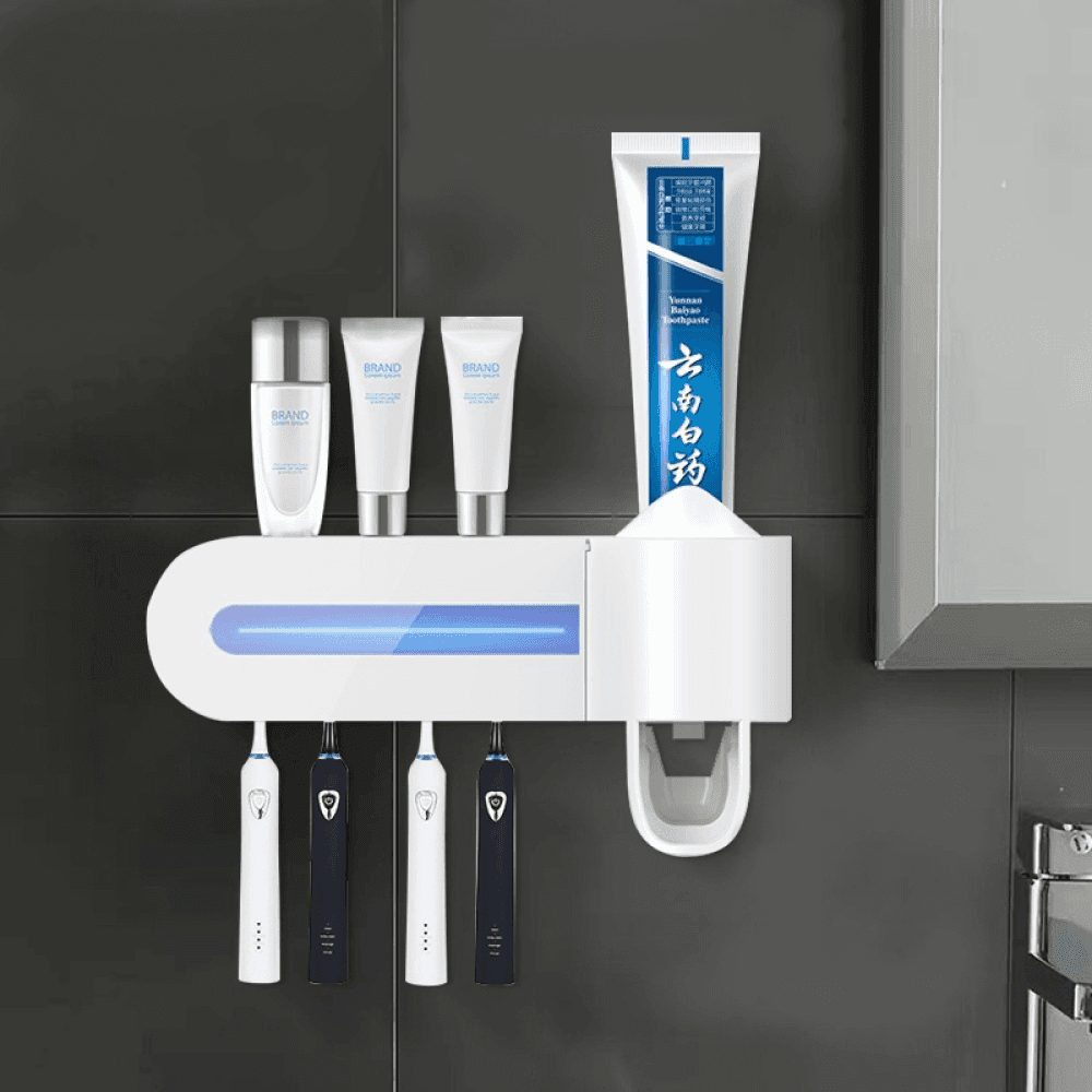 STERILIZZATORE PER SPAZZOLINO DISPENSER DENTIFRICIO SUPPORTO SPAZZOLINI LW-Y01 - 3