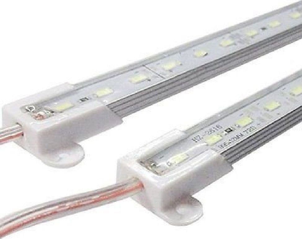 PROFILO BARRA ALLUMINIO IMPERMEABILE 1 METRO A 72 LED 5630 7020 5050 14W - 1