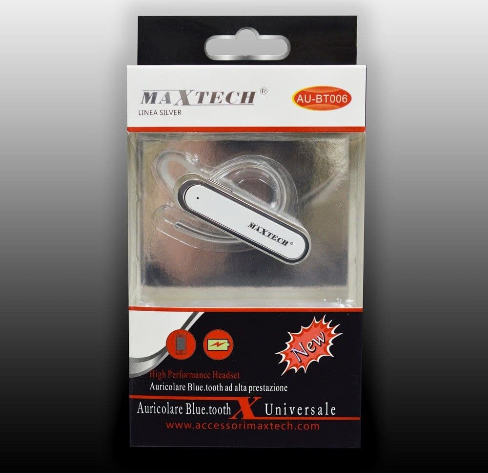 AURICOLARE BLUETOOTH UNIVERSALE MAXTECH AU-BT006 CUFFIA PER SMARTPHONE ALTA PRESTAZIONE - 2