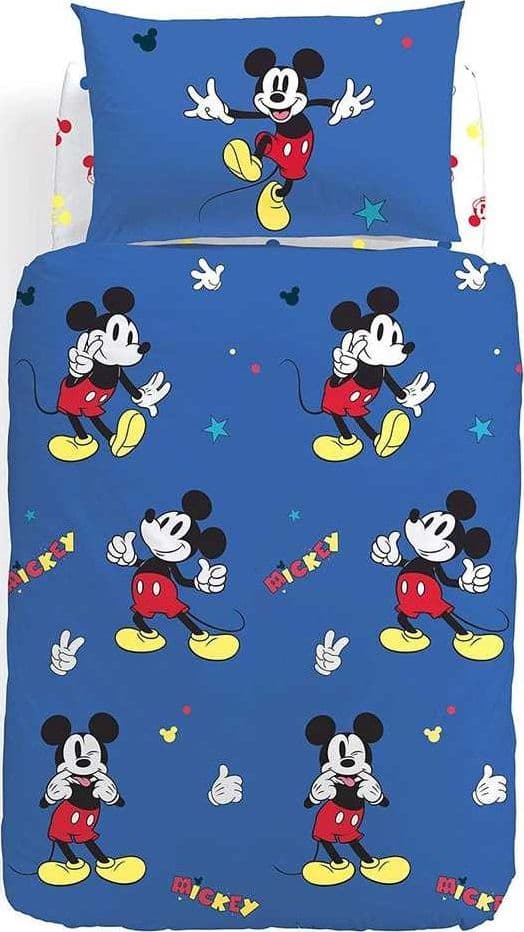CALEFFI COMPLETO COPRIPIUMINO 1PIAZZA e MEZZA Mickey Retro DISNEY