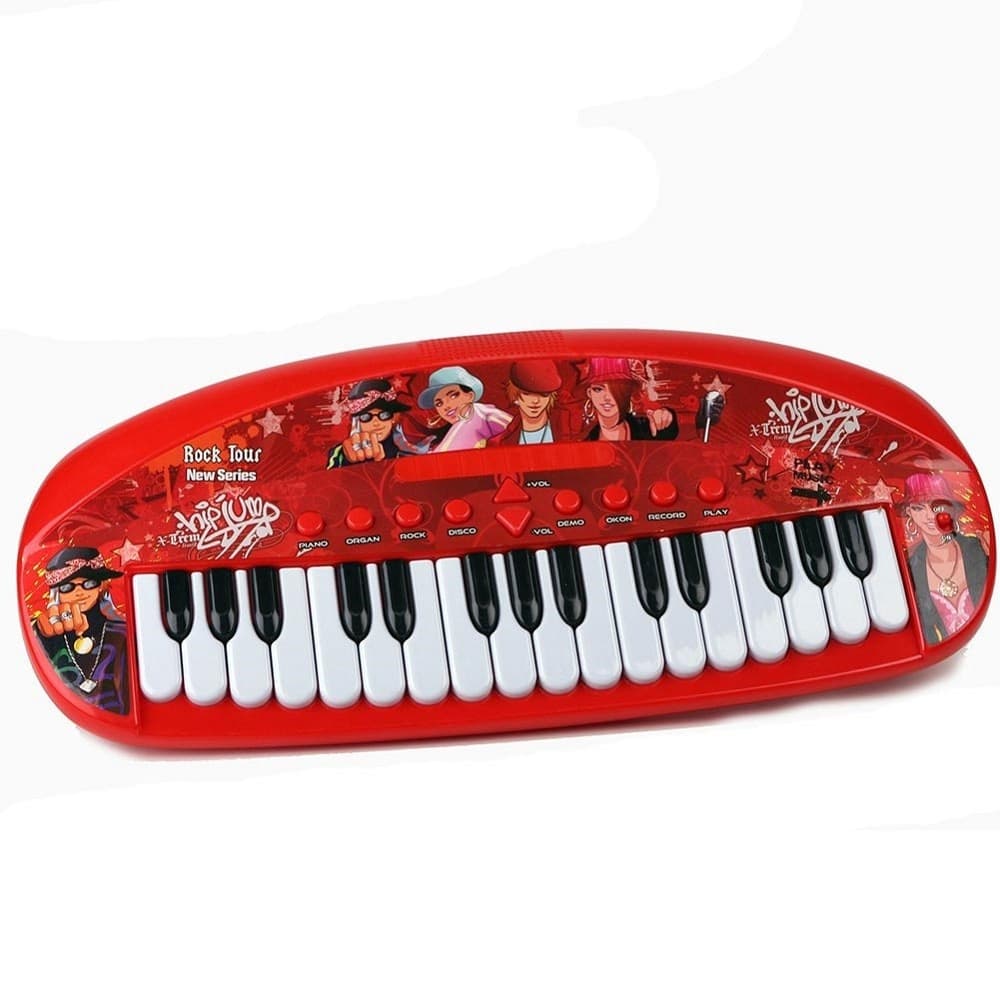 PIANOLA MULTIFUNZIONE 31 NOTE CON 4 DEMO E RITMI 10 STRUMENTI MUSICALI E LUCI - 1