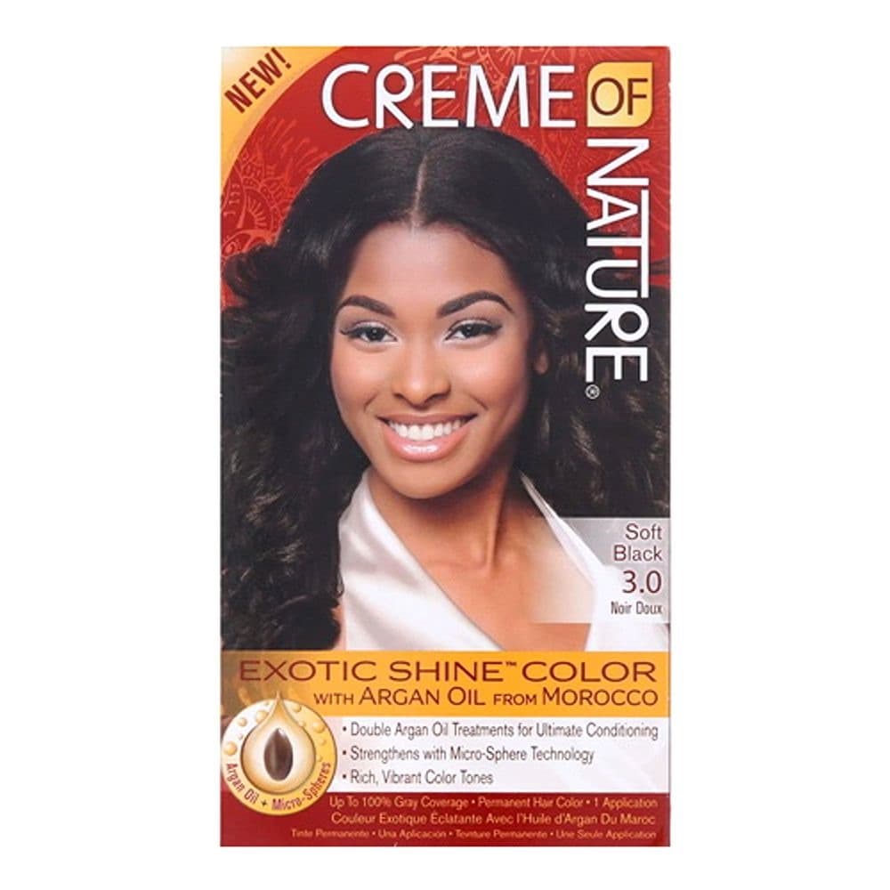 CREME OF NATURE GEL HAIR COLOR #3.0 SOFT BLACK PER CAPELLI . - 2