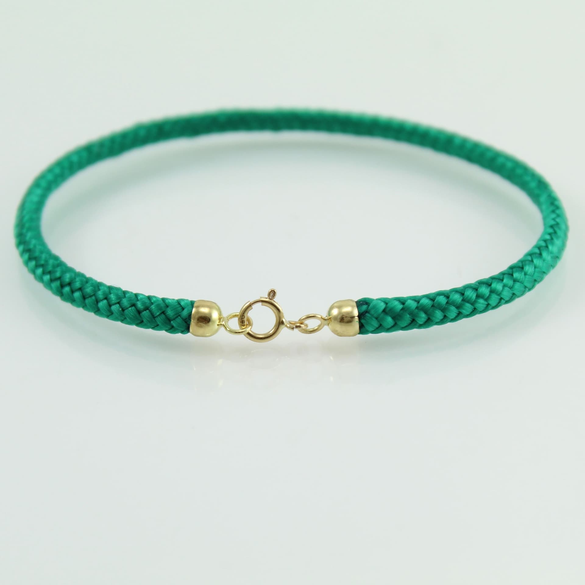 Bracciale Verde Portafortuna Sagola e Oro Giallo 18 kt - 2