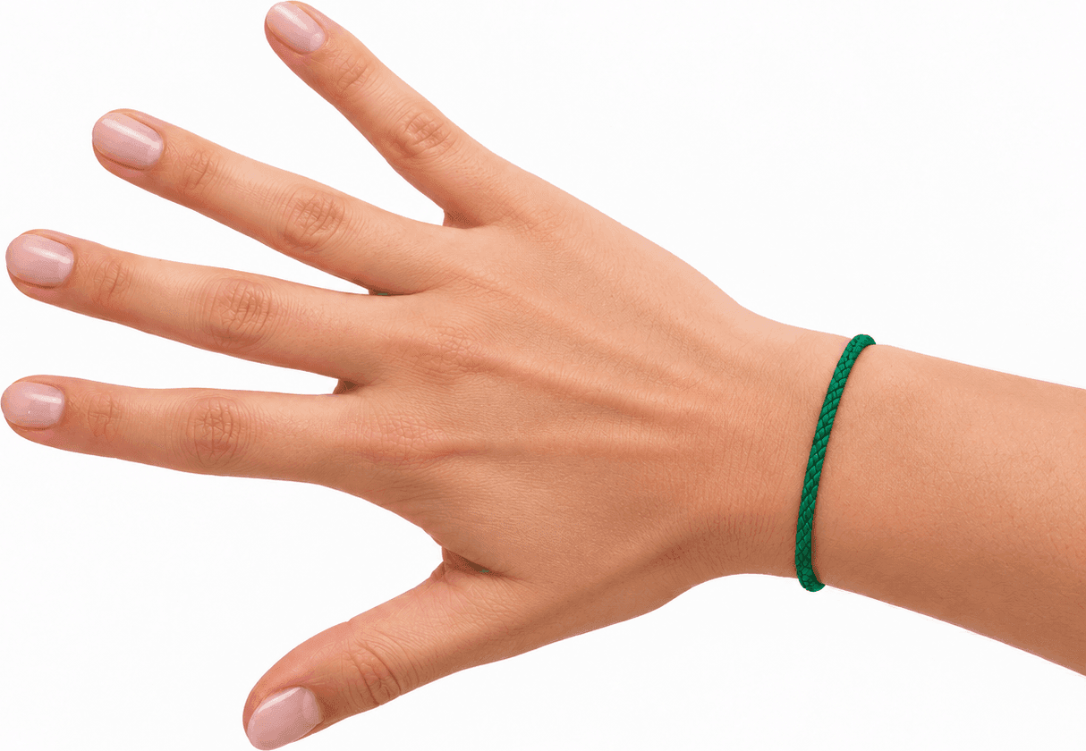 Bracciale Verde Portafortuna Sagola e Oro Giallo 18 kt - 3