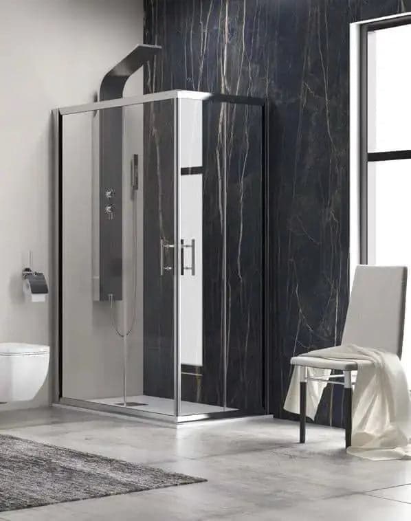 Box Doccia H190 Cristallo Trasparente Porte Scorrevoli - 2
