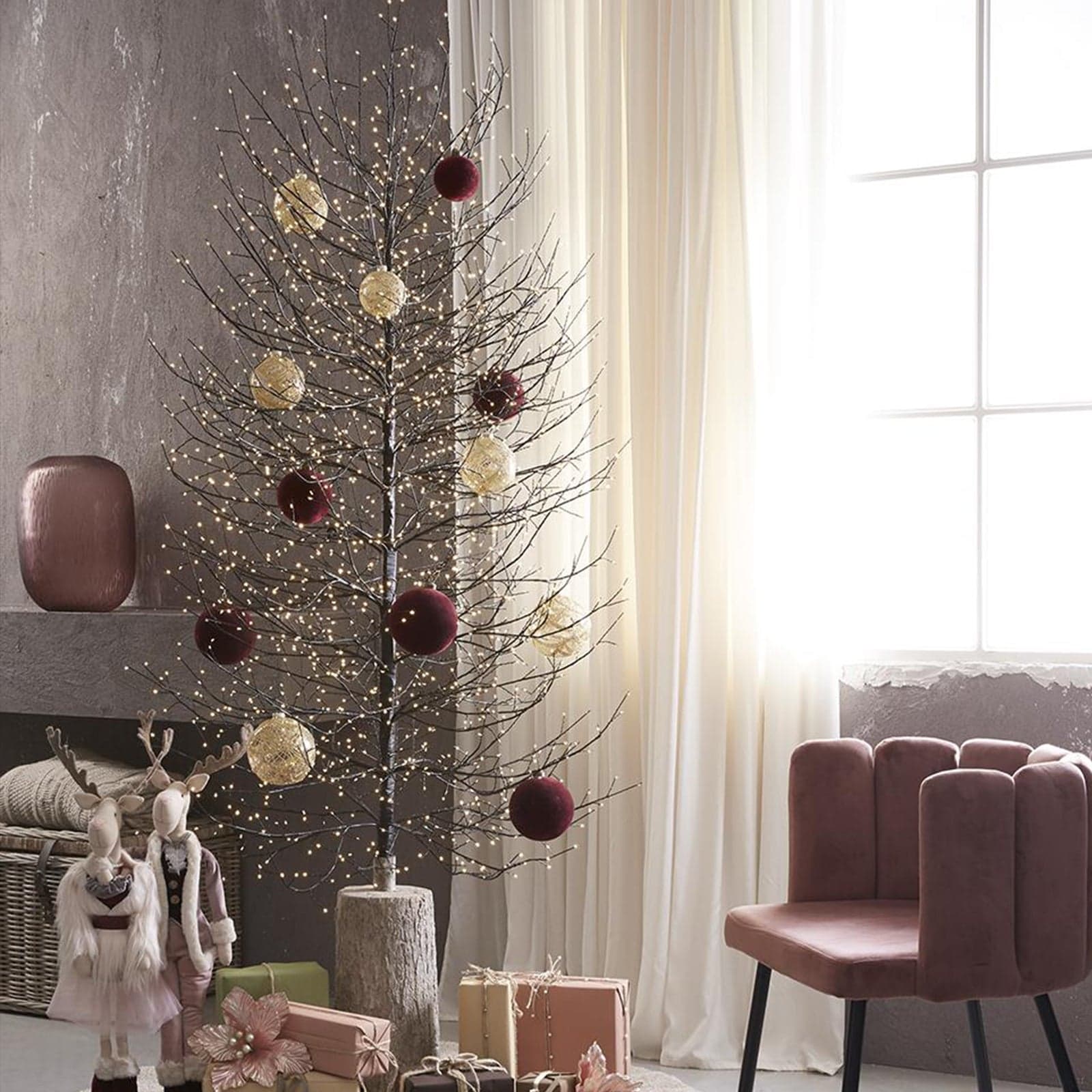 Albero luminoso "Faggio" con rami a microled luce calda da interno ed esterno in Alberi di natale artificiali MagiediNatale.it - Altamura, commercioVirtuoso.it