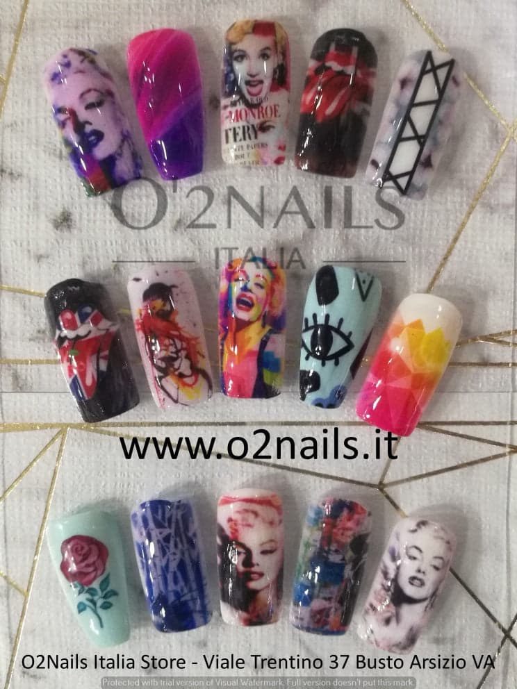 O2NAILS FULLMATE X12.5 Stampante Unghie Nail Art Decorazione Unghie Gel - 10