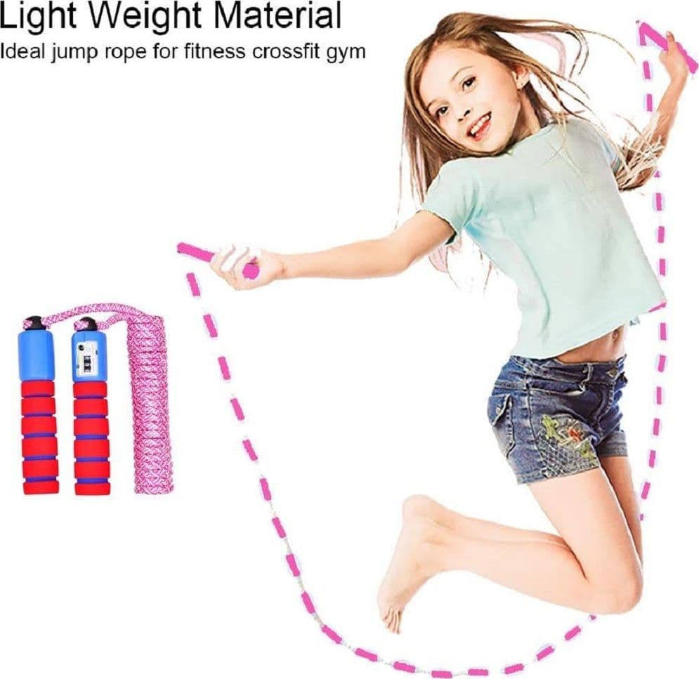 CORDA PER SALTARE REGOLABILE MANICI SCHIUMA CONTATORE PER BAMBINI FITNESS BOXE - 13