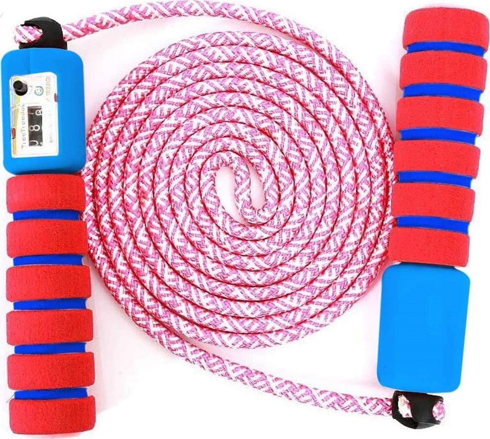 CORDA PER SALTARE REGOLABILE MANICI SCHIUMA CONTATORE PER BAMBINI FITNESS BOXE - 14