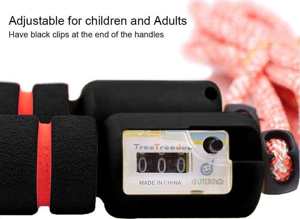 CORDA PER SALTARE REGOLABILE MANICI SCHIUMA CONTATORE PER BAMBINI FITNESS BOXE - 35