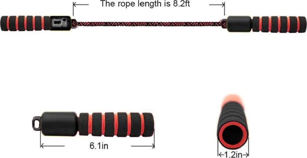 CORDA PER SALTARE REGOLABILE MANICI SCHIUMA CONTATORE PER BAMBINI FITNESS BOXE - 38