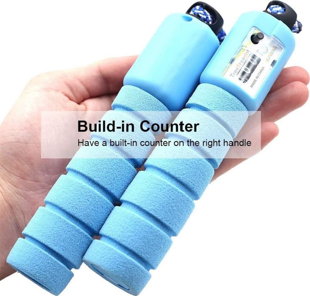 CORDA PER SALTARE REGOLABILE MANICI SCHIUMA CONTATORE PER BAMBINI FITNESS BOXE - 41