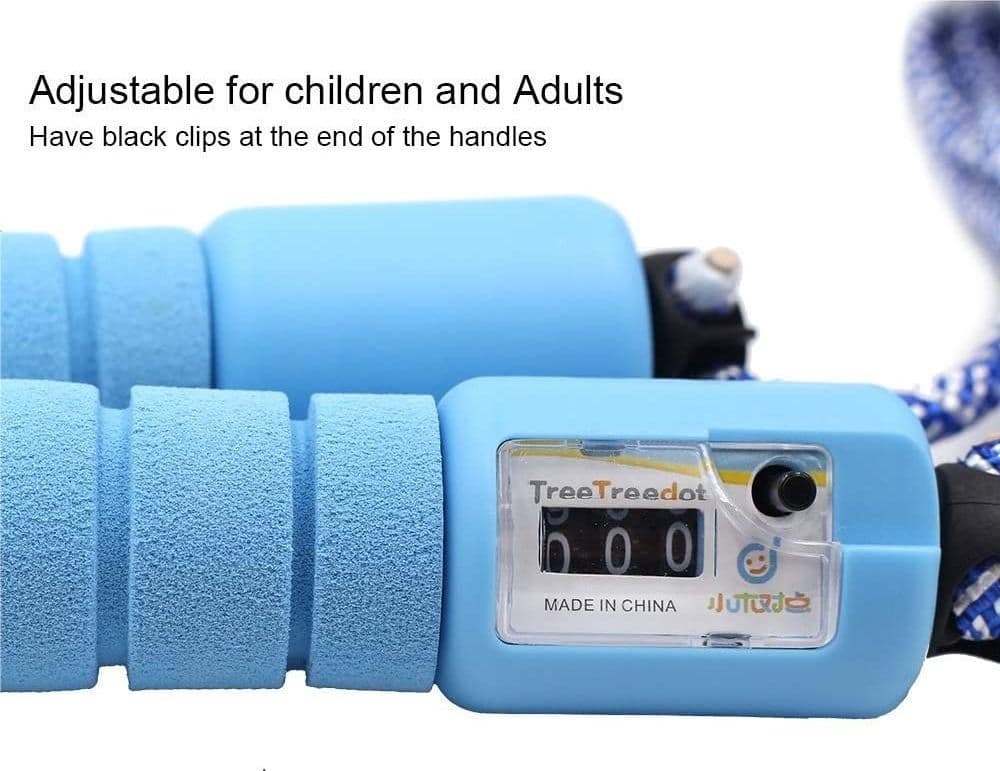 CORDA PER SALTARE REGOLABILE MANICI SCHIUMA CONTATORE PER BAMBINI FITNESS BOXE - 42