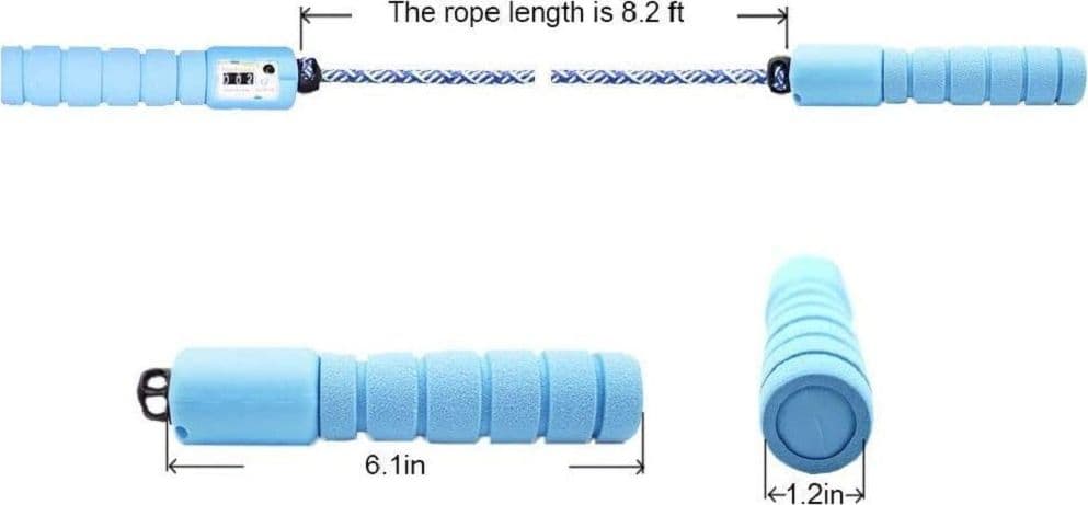 CORDA PER SALTARE REGOLABILE MANICI SCHIUMA CONTATORE PER BAMBINI FITNESS BOXE - 44