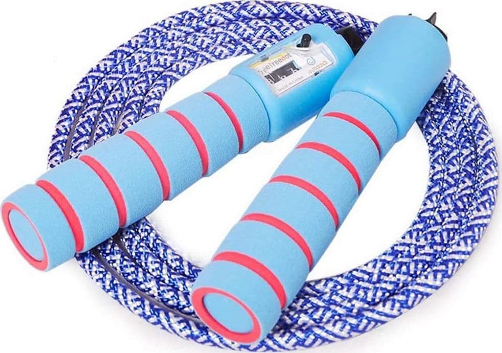 CORDA PER SALTARE REGOLABILE MANICI SCHIUMA CONTATORE PER BAMBINI FITNESS BOXE - 45