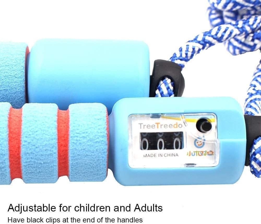 CORDA PER SALTARE REGOLABILE MANICI SCHIUMA CONTATORE PER BAMBINI FITNESS BOXE - 49