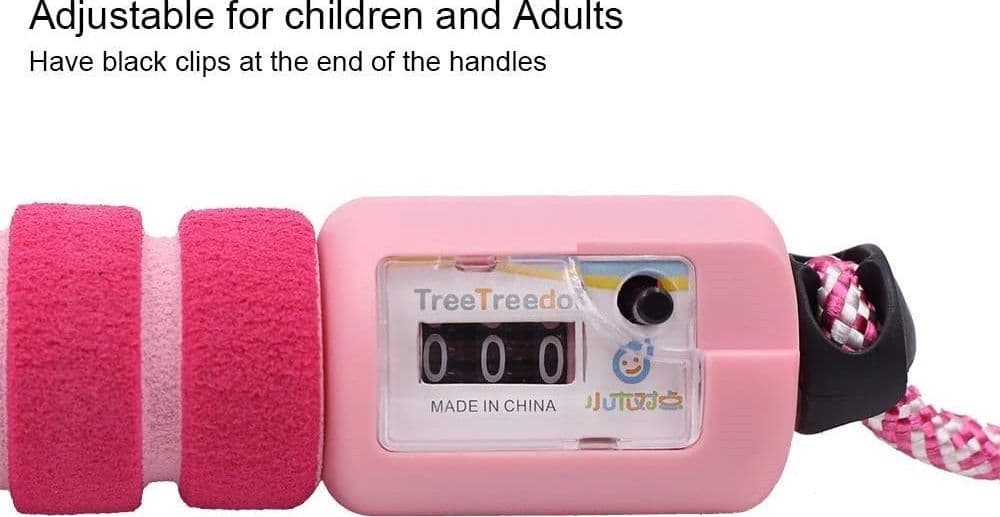 CORDA PER SALTARE REGOLABILE MANICI SCHIUMA CONTATORE PER BAMBINI FITNESS BOXE - 52