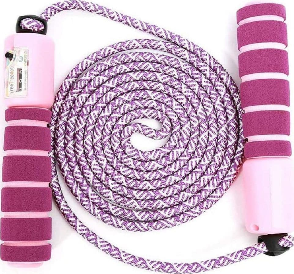 CORDA PER SALTARE REGOLABILE MANICI SCHIUMA CONTATORE PER BAMBINI FITNESS BOXE - 56