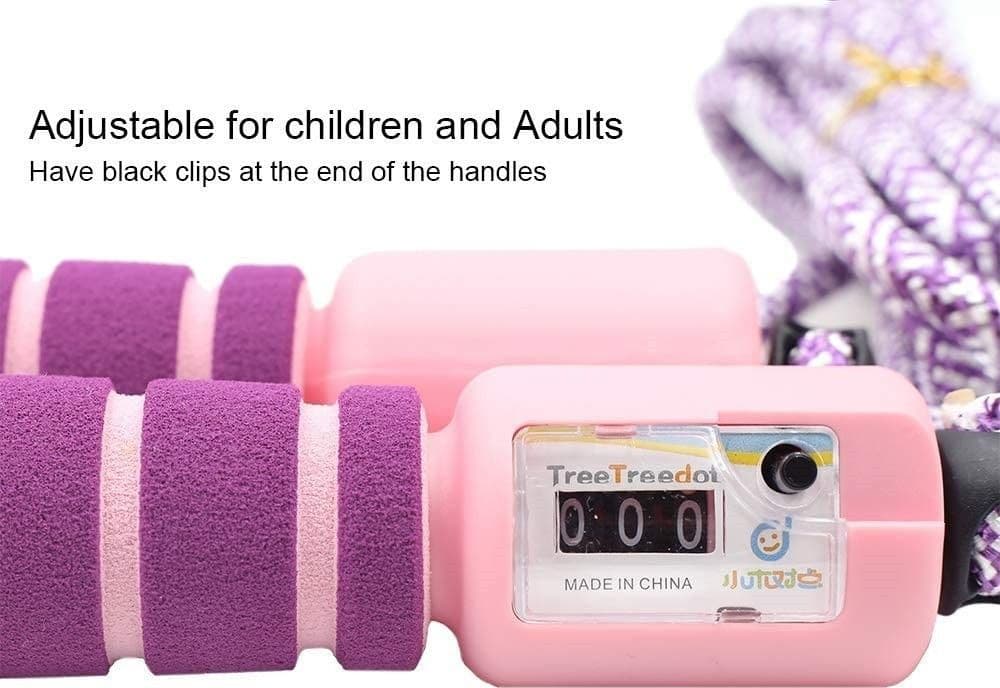 CORDA PER SALTARE REGOLABILE MANICI SCHIUMA CONTATORE PER BAMBINI FITNESS BOXE - 59