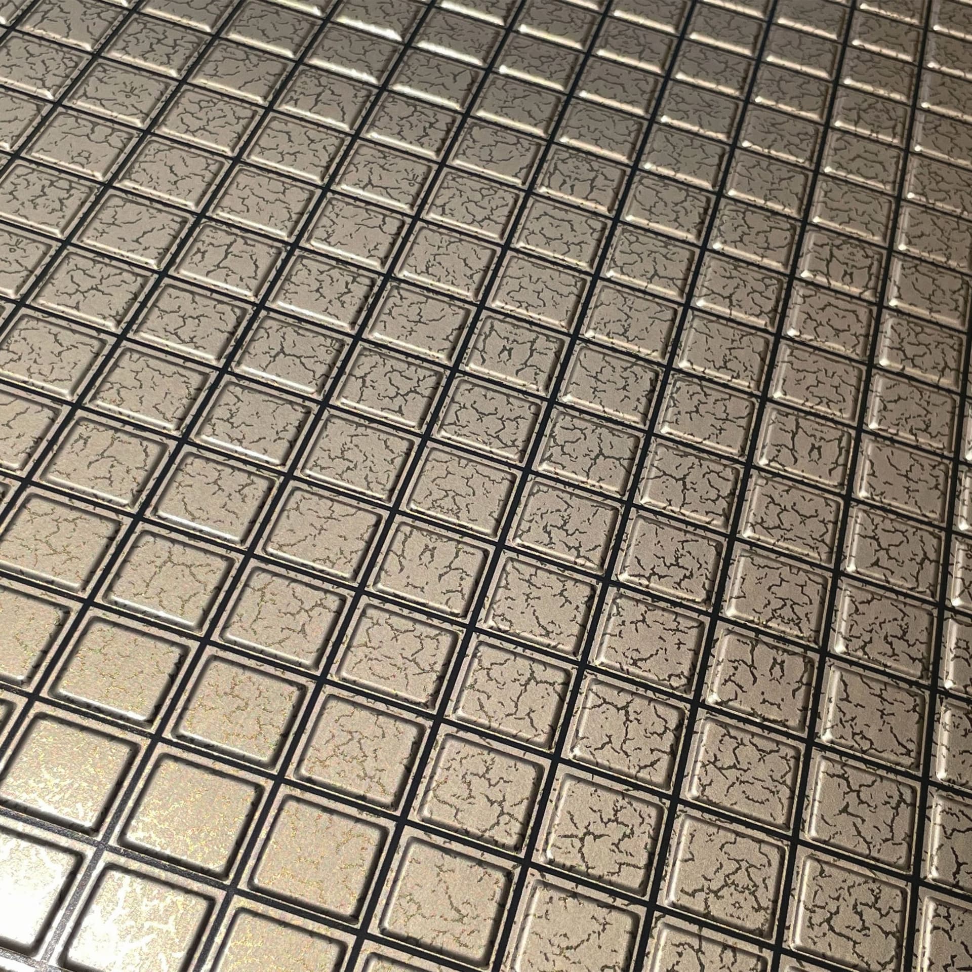 MAXI Pannelli 3D HI-RES Rivestimento a parete in PVC - MOSAICO ORO- Realistici e isolanti. - Eternal Parquet