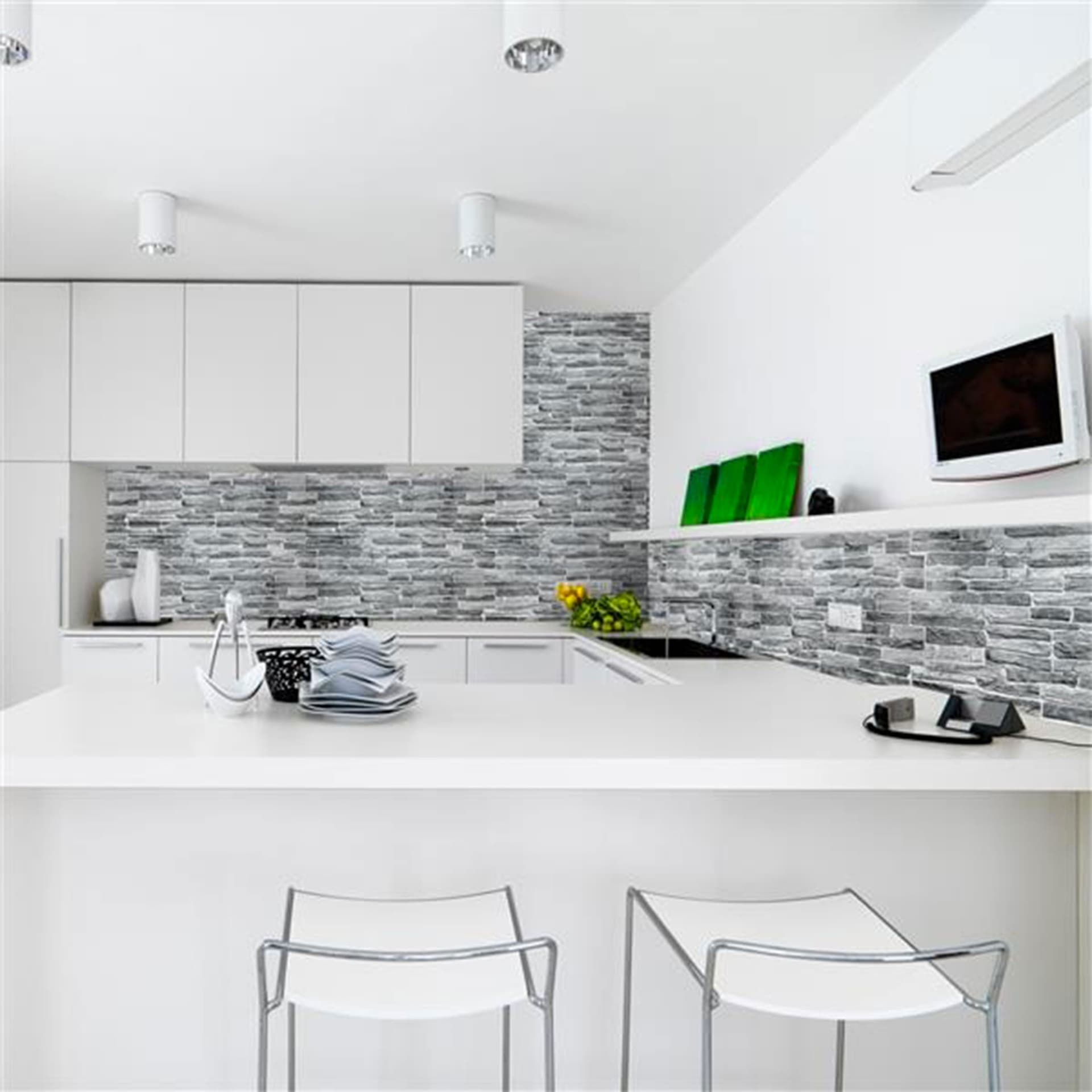 Pannelli 3D Rivestimento a parete in PVC effetto pietra, mosaico, legno Realistici e isolanti. - 21