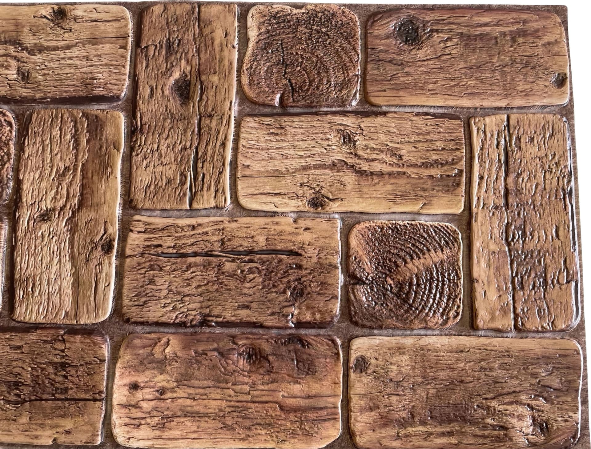 Pannelli 3D Rivestimento a parete in PVC effetto pietra, mosaico, legno Realistici e isolanti. - 29