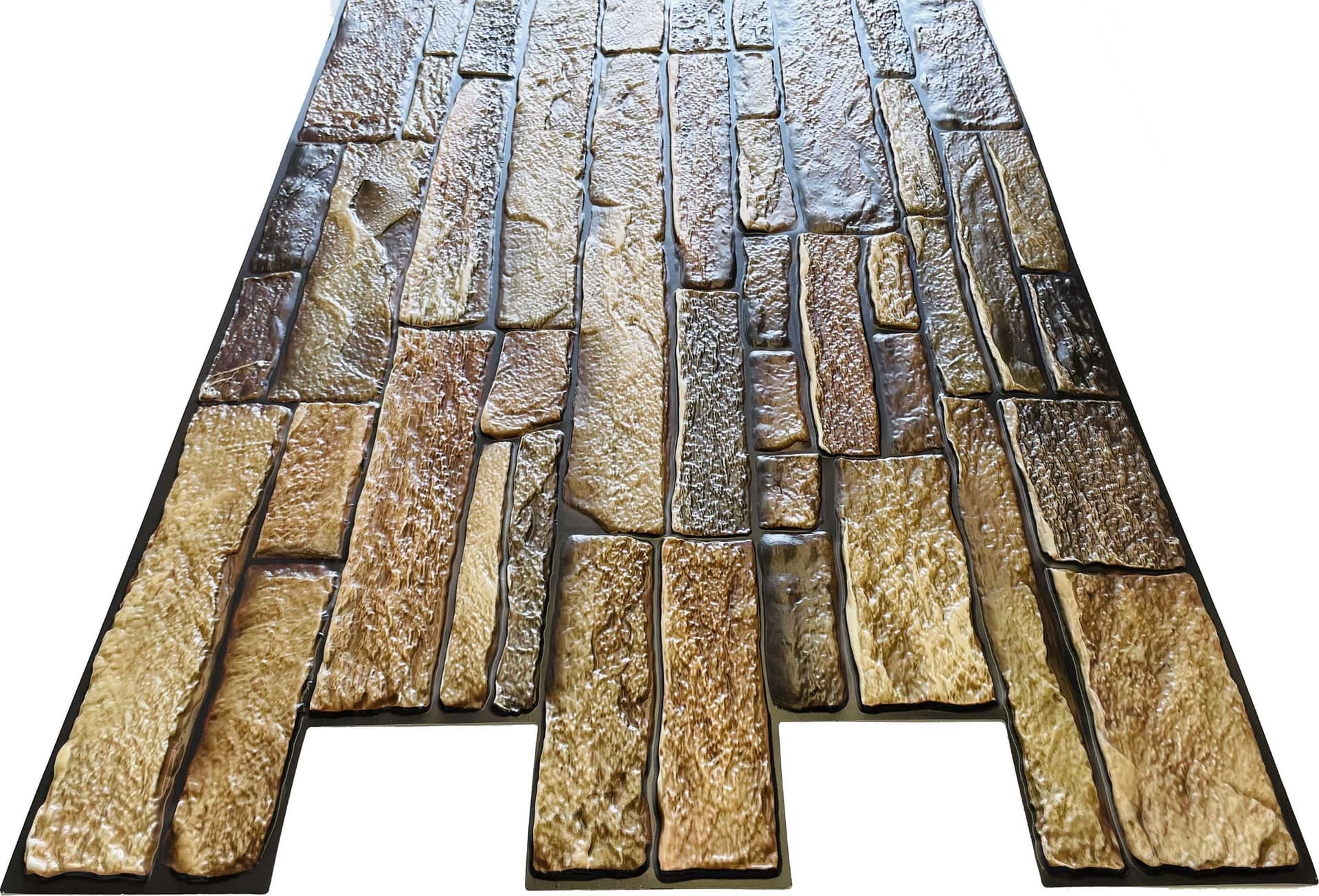 Pannelli 3D Rivestimento a parete in PVC effetto pietra, cementine, Maioliche, legno Realistici e isolanti. Eternal Parquet