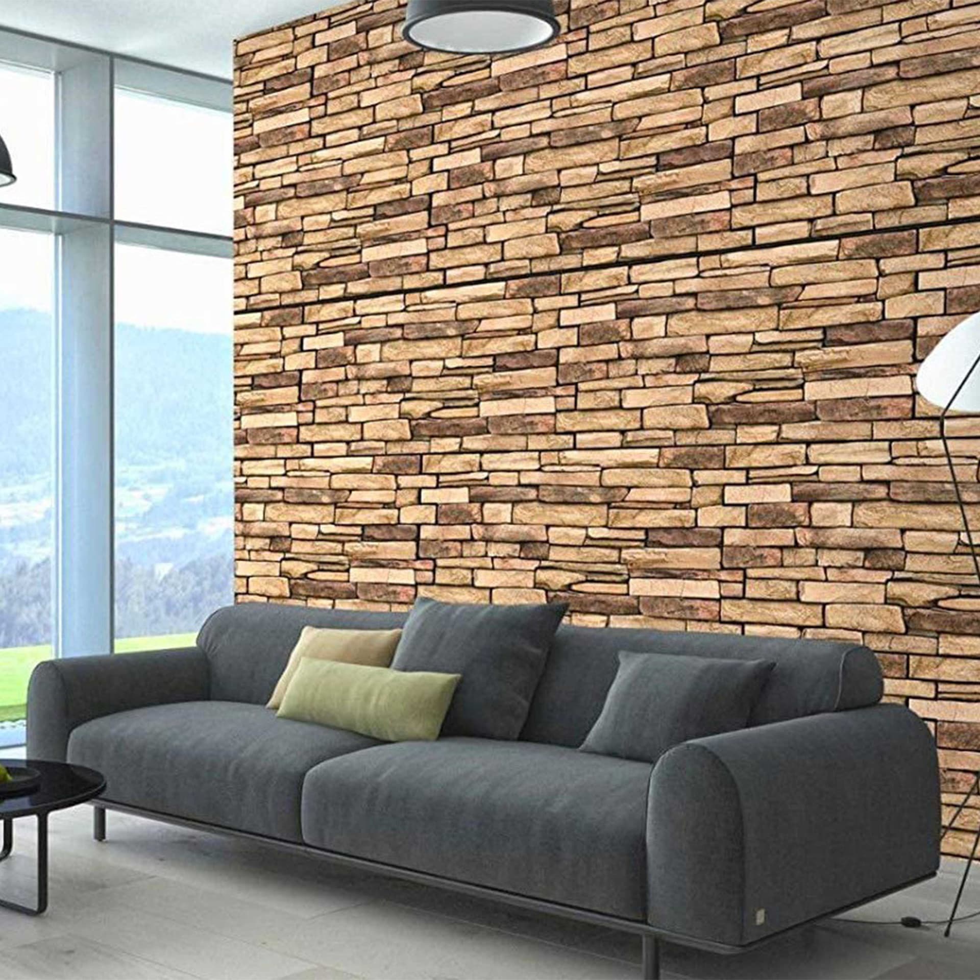 Pannelli 3D Rivestimento a parete in PVC effetto pietra, cementine, Maioliche, legno Realistici e isolanti. - 28