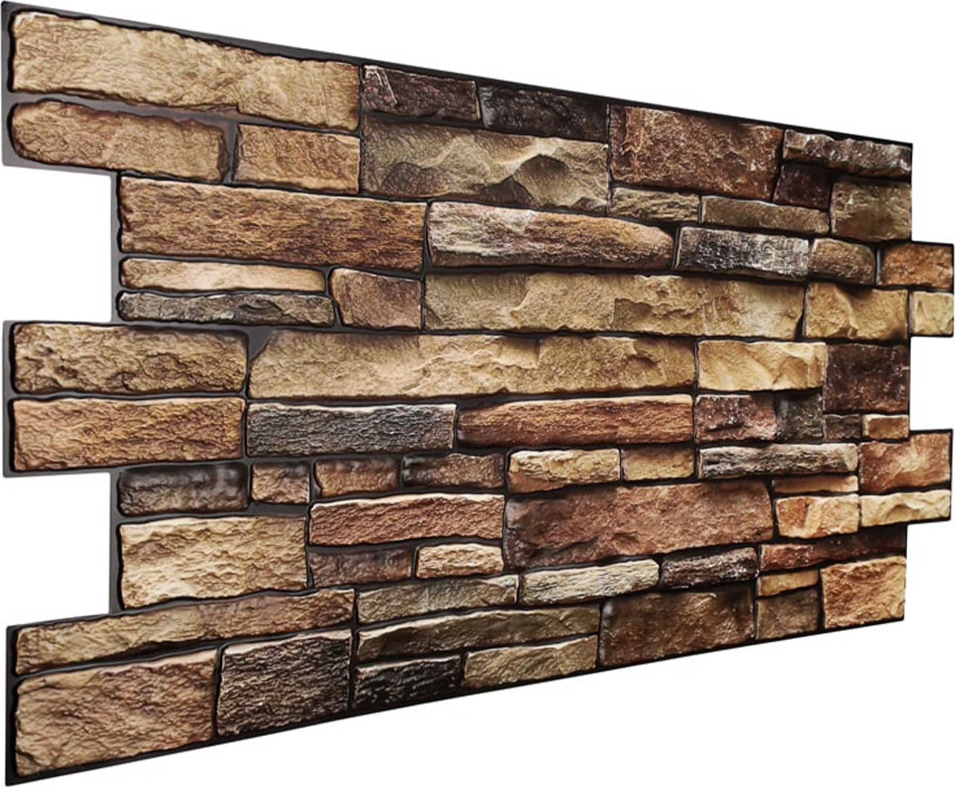 Pannelli 3D Rivestimento a parete in PVC effetto pietra, cementine, Maioliche, legno Realistici e isolanti. - 41