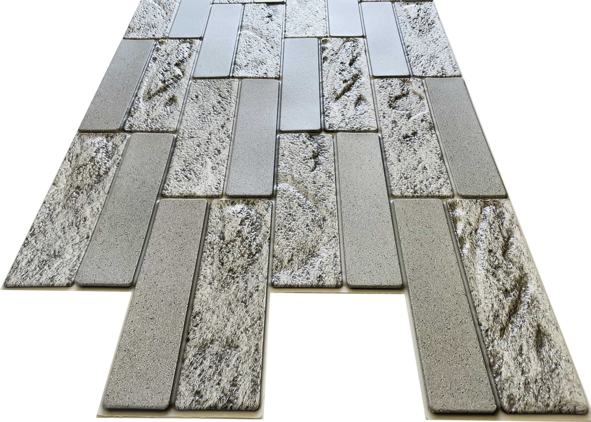 Pannelli 3D Rivestimento a parete in PVC effetto pietra, cementine, Maioliche, legno Realistici e isolanti. Eternal Parquet