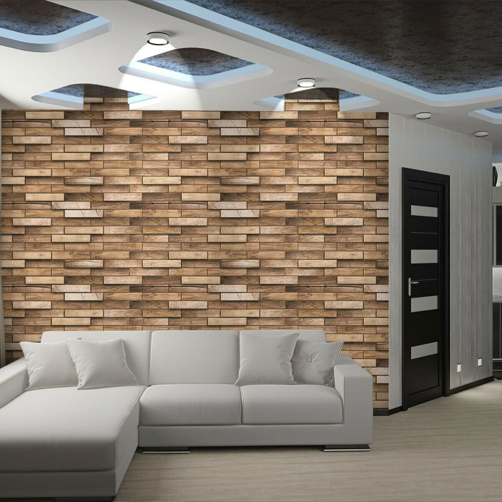 Pannelli 3D Rivestimento a parete in PVC effetto LEGNO Realistici e isolanti. - Eternal Parquet