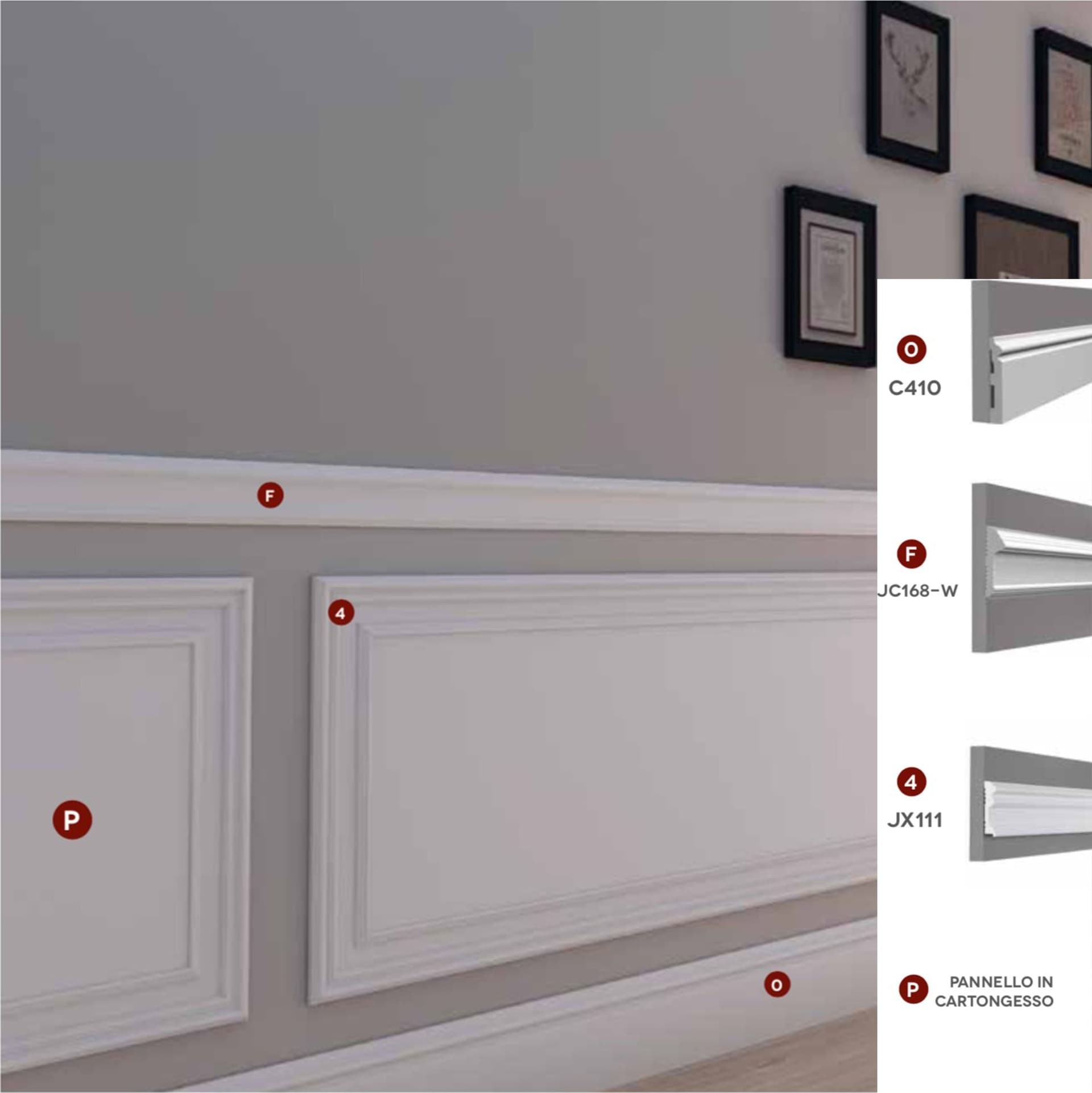pacco da 2mq di Boiserie in Duropolimero Polistrutturato Mod.Seattle L200xH100 - Eternal Parquet