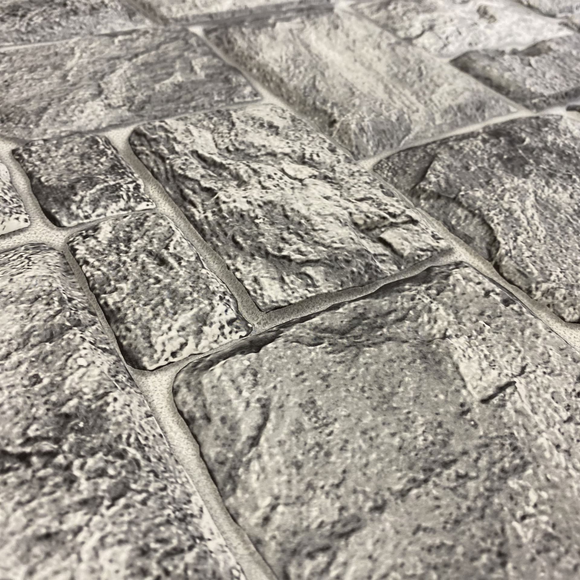 Pannelli 3D Rivestimento a parete in PVC effetto pietra GRIGIA NATURALE Realistici e isolanti. - Eternal Parquet