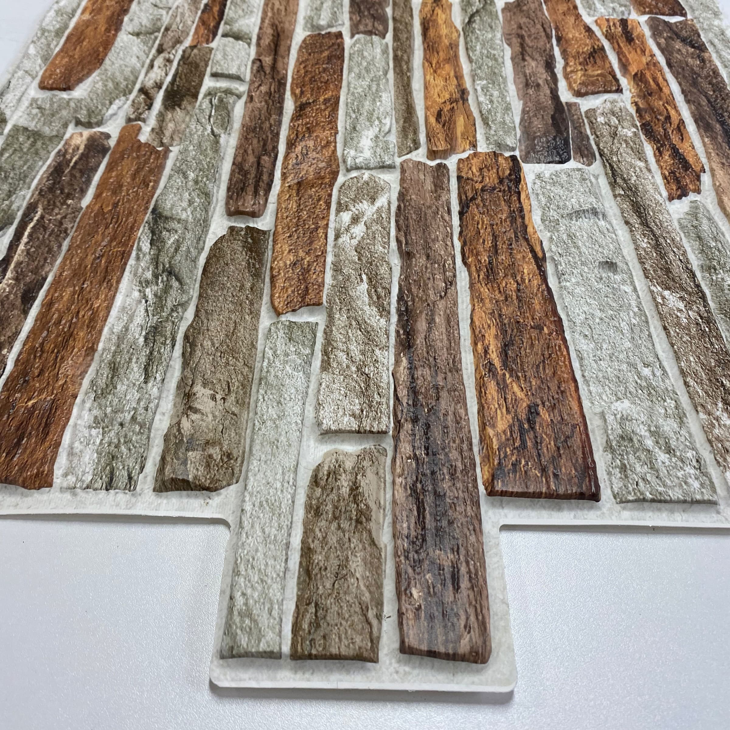 Pannelli 3D Rivestimento a parete in PVC effetto pietra,mattoni,ceramiche, legno Realistici e isolanti. - 30