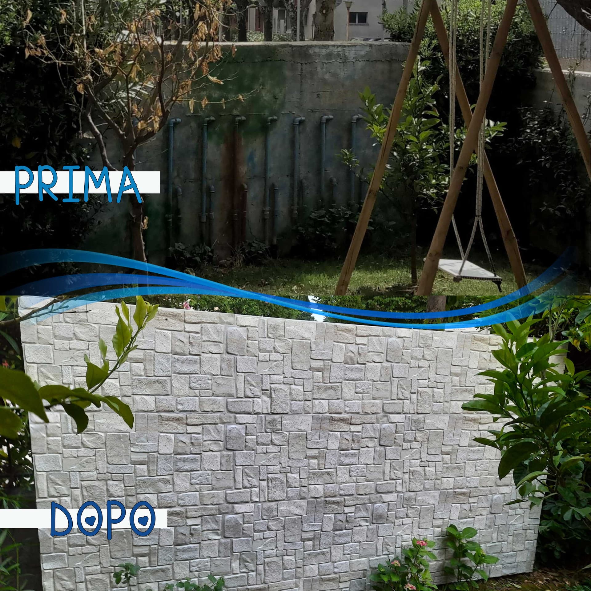 Pannelli 3D Rivestimento a parete in PVC effetto pietra,mattoni,ceramiche, legno Realistici e isolanti. - 40