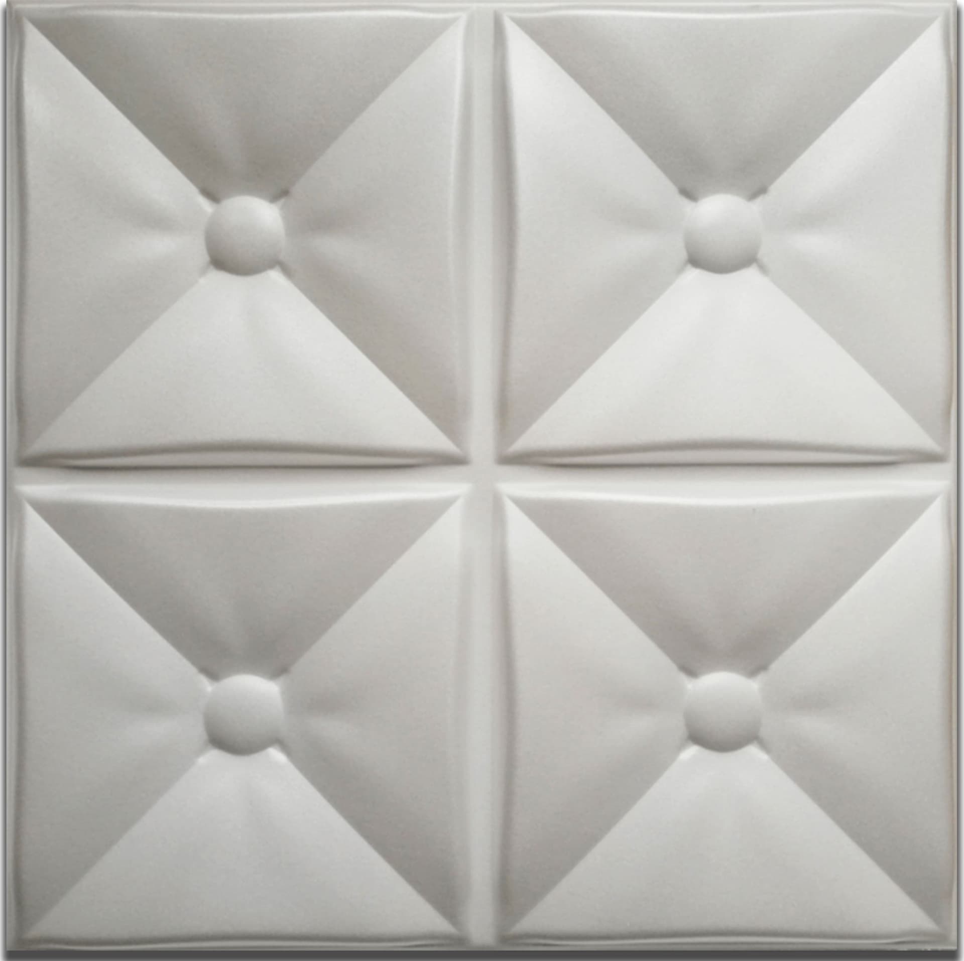 10/20mq di Pannelli in EPS (polistirene compatto) 3D a soffitto o Parete 50x50x2cm Bianchi 4 modelli Eternal Parquet